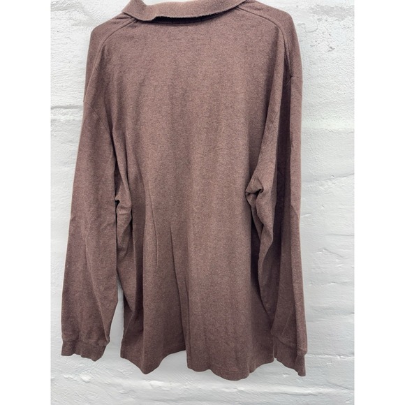 Polo Ralph Lauren Long Sleeve Polo Shirt-100% Pima Cotton-Brown -Men's XXL Soft - Picture 5 of 8